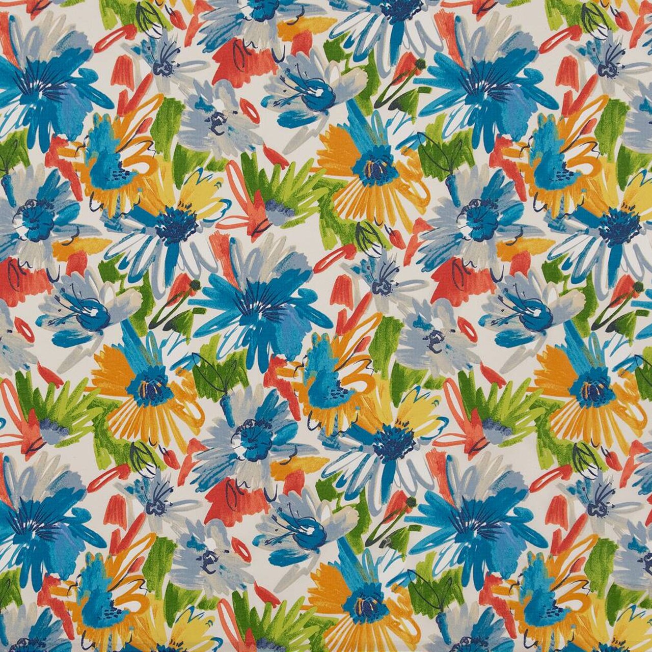 Catalina - Blue Floral,Tropical & Botanical Upholstery Fabric 54 Inches"